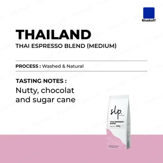 Bluekoff Thai Espresso Blend (Medium) แบรนด์ SLP ระดับคั่วกลาง (บรรจุ 250 กรัม)