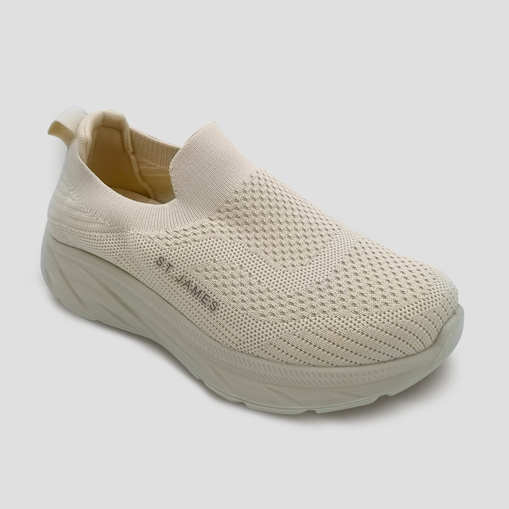 ST.JAMES รองเท้าผ้าใบ/รองเท้าลำลอง แบบสวม ส้น 4.5 CM. รุ่น BAZA สี BEIGE | รองเท้าผ้าใบลำลอง ผู้หญิง