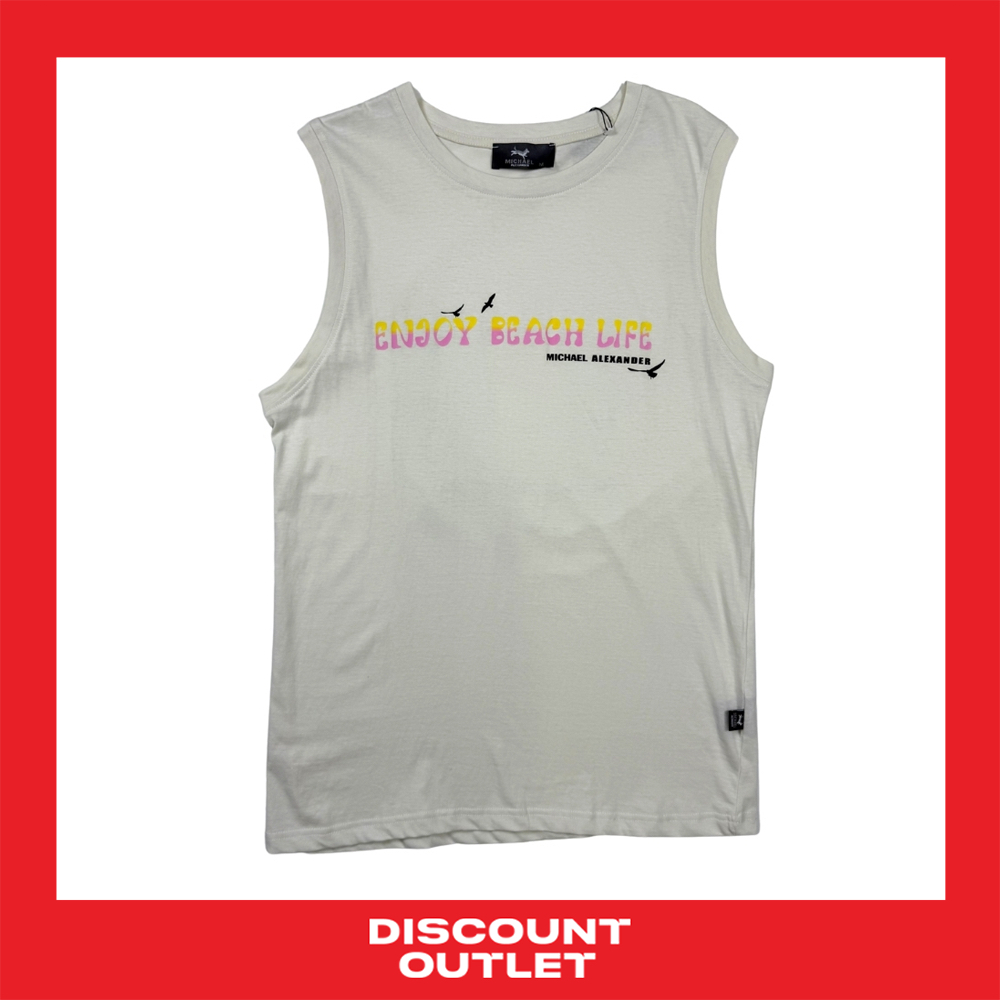 Discount Outlet เสื้อแขนกุดชาย ผ้าคอตต้อน 100%