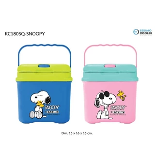 Eskimo กระติกน้ำ SNOOPY เก็บความเย็น กระติกพกพา ช่องใส่หลอด หูหิ้ว ขนาด 1.8 ลิตร รุ่น KC180SQ เก็บเย็นได้ 8 ชม.