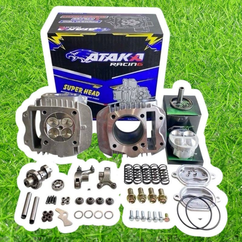 ชุด4วาล์วเสื้อลูกฝา wave125 66-67มิล ฝาสูบ4วาล์วATAKA เวอร์ชั่นH ขนาดวาล์ว22/25 ชุด4วาล์วครบชุด