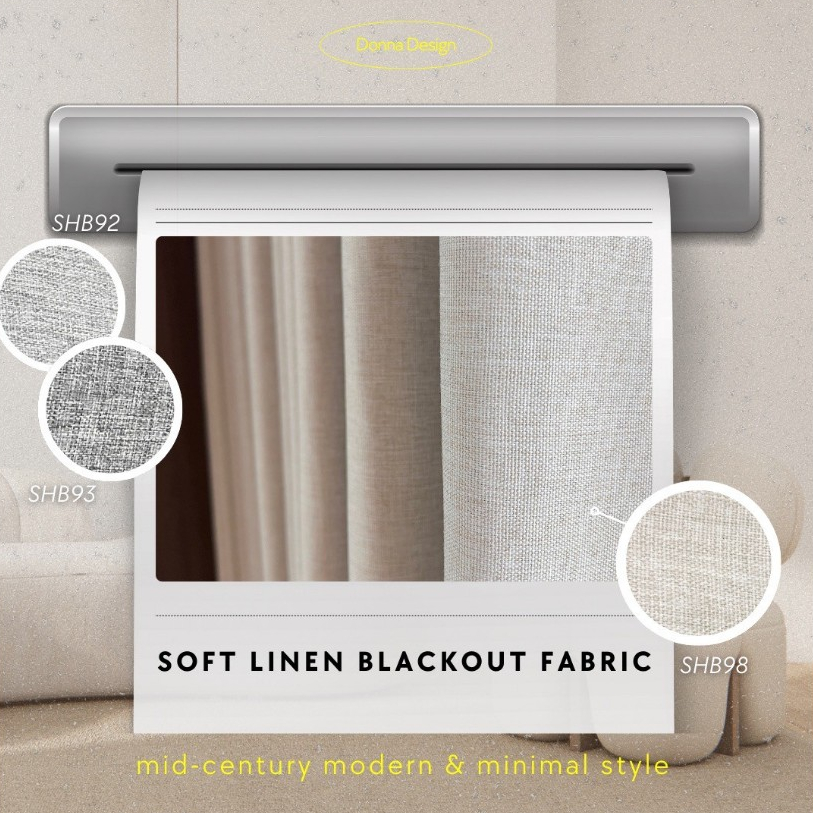 แนะนำ ผ้าม่าน ผ้าม่านตาไก่ รุ่นSoft Linen Blackout กันแสง100% สูงถึง3.20 กันรอยขีดข่วน กันร้อน (แถมสายรวบ+โซ่ถ่วง) ราคาพิเศษ มีเก็บเงินปลายทาง