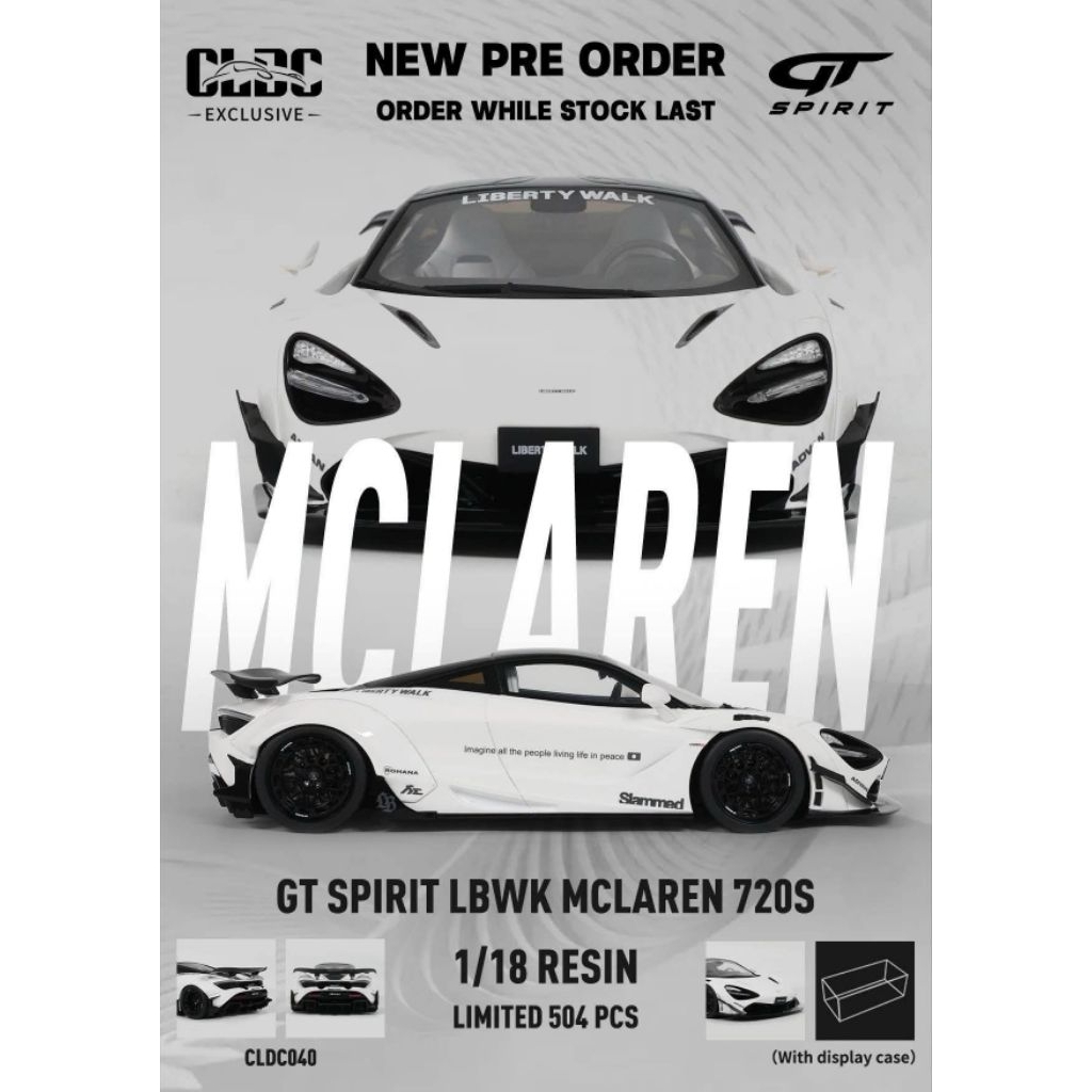 GT Spirit 1/18 LBWK McLaren 720S White