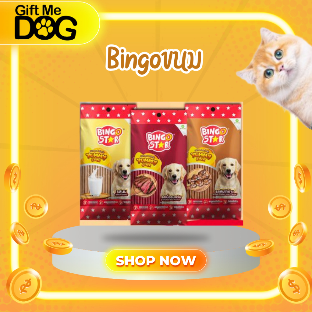 Bingo star Yummy Stick บิงโกสตาร์ ยัมมี่ สติ๊ก ขนมสุนัข ชนิดแท่ง ทุกรสชาติ ขนาด70g