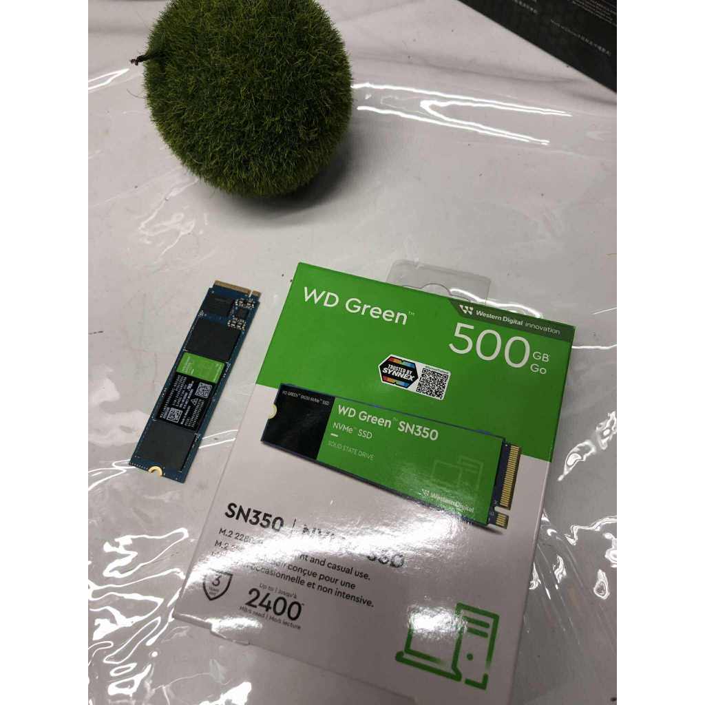 500 GB SSD (เอสเอสดี) WD GREEN SN350 - PCIe 3x4/NVMe M.2 2280 ครบกล่อง พร้อม win10pro