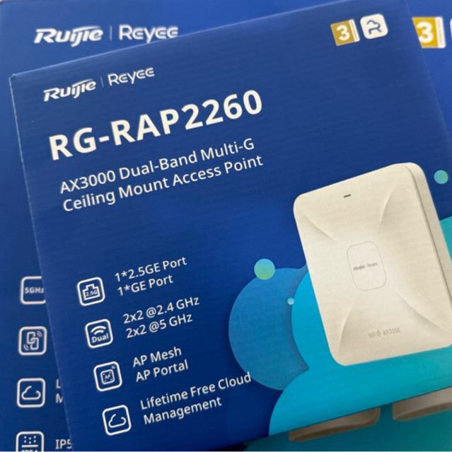 5แถม1 Ruijie Reyee RG-RAP2260 AX3000 2.97Gbps 2.5GE Multi-G Wi-Fi 6 Wireless Access Point