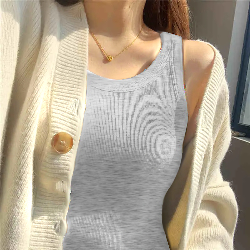 เสื้อกล้ามรุ่นW888 ไม่มีบราไม่มีฟองน้ำ สำหรับผู้หญิง เสื้อกล้ามลำลอง สีพื้นเบสิก แมตได้กับทุกลุคทุกสไตล์ เเฟชั่นฤดูร้อน