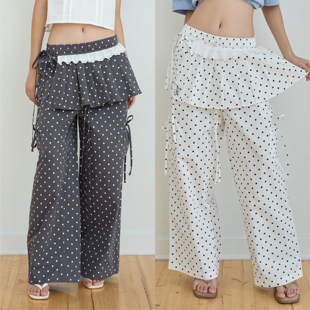 COUTHY STUDIO - Kiki Polkadot Pants Set กางเกงเซตขายาวลายจุด