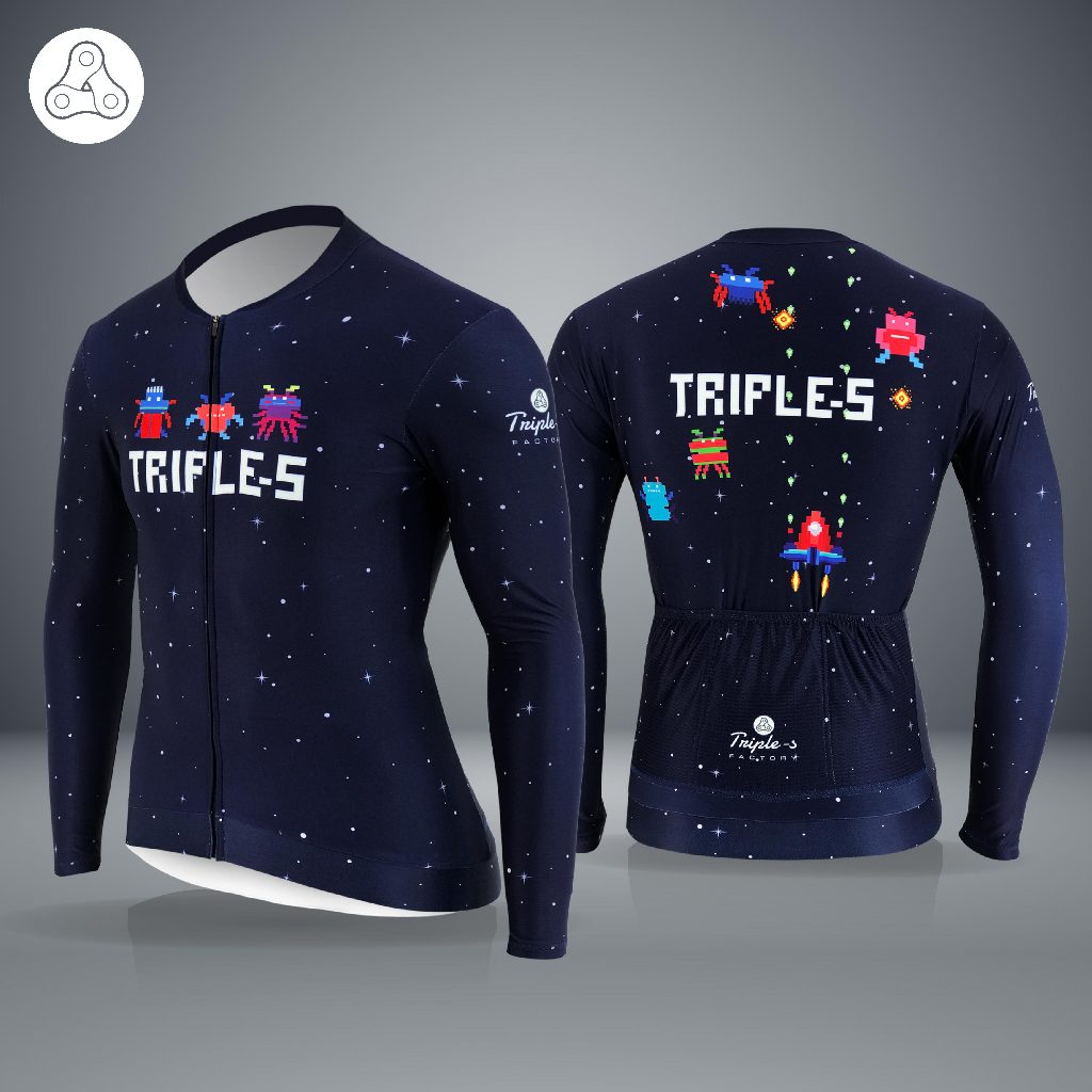TRIPLE-S GAMEBOY PREMIUM(TOP JERSEY) เสื้อปั่นจักรยานระดับพรีเมี่ยมเกรดแข่งขัน ชุดปั่นจักรยาน แขนยาว