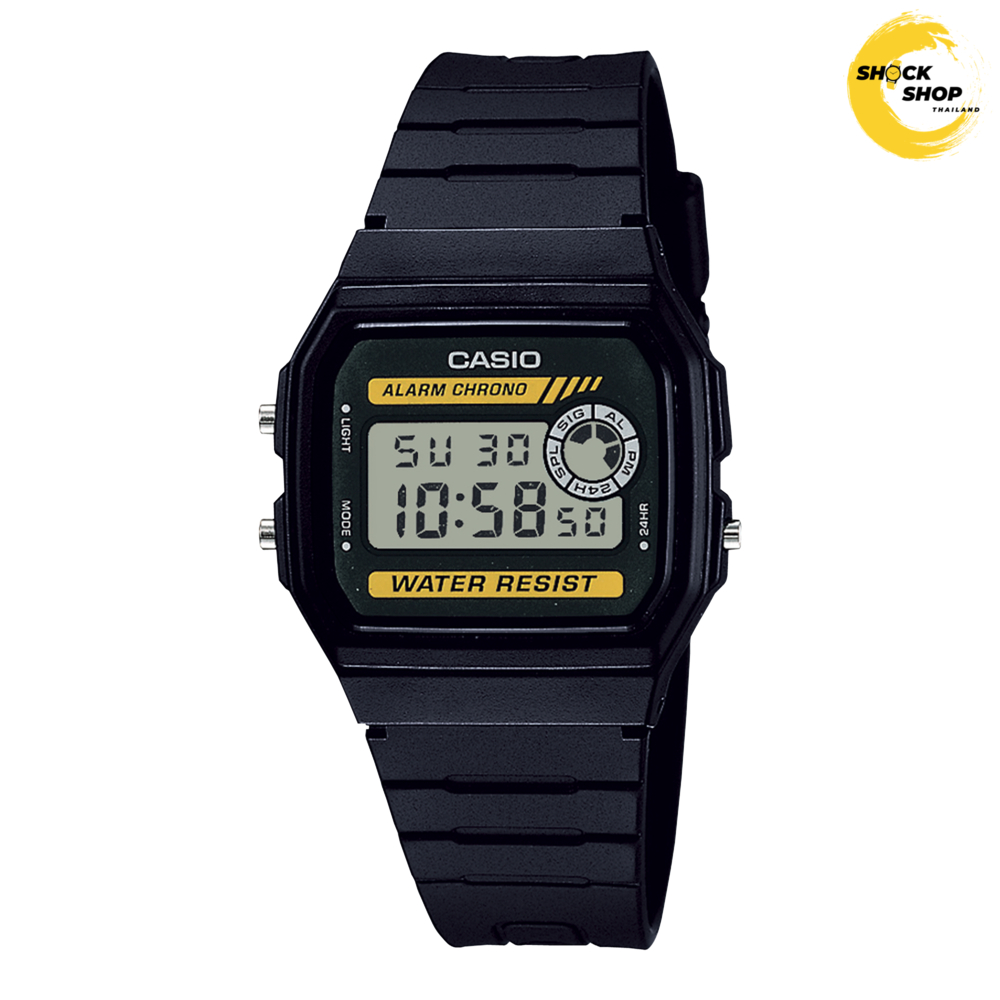 CASIO นาฬิกาข้อมือ ดิจิตอล รุ่น F-94WA วัสดุเรซิ่น สีดำ คาสิโอ