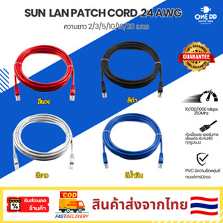 SUN LAN PATCH CORD สายแลน LAN CAT6 (ภายใน) สายสำเร็จ Gigabit…