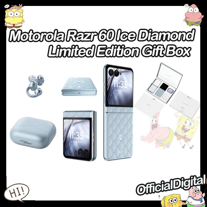 Global Rom Motorola Razr 60 Ice Diamond Limited Edition Gift Box Dimensity 7400X 6.9" 4500mAh 30W | 