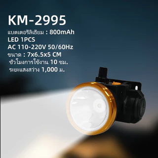 ไฟฉายคาดหัว ซื้อ1แถม1 ไฟกรีดยาง ไฟส่องกบ ไฟฉายเดินป่า หัวไฟชาร์จแบตได้ LEDtsm-2995