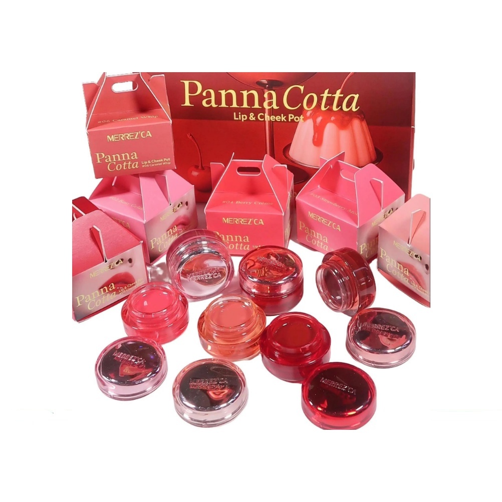Merrez'ca ลิปบาล์ม Panna Cotta Lip & Cheek Pot 5 g. เมอร์เรซก้า พานา คอตต้า ลิป แอนด์ ชีค พอท