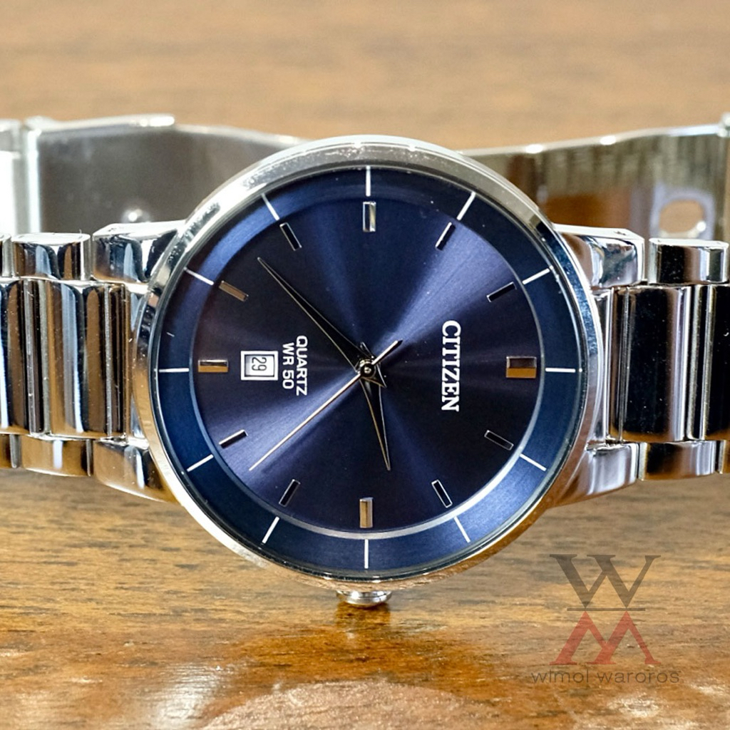 นาฬิกา CITIZEN รุ่น BI5120-51L Cal.G112 40 mm. Quartz WR5BAR-11H (หน้าน้ำเงิน-เรือนเงิน)