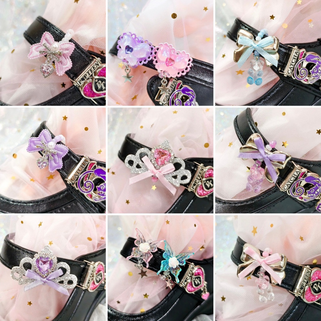 สายรัดรองเท้า นักเรียน (1ชิ้น)สายคล้อง ลูกปัด น่ารัก ตกแต่ง แหวนรัด เจ้าหญิง