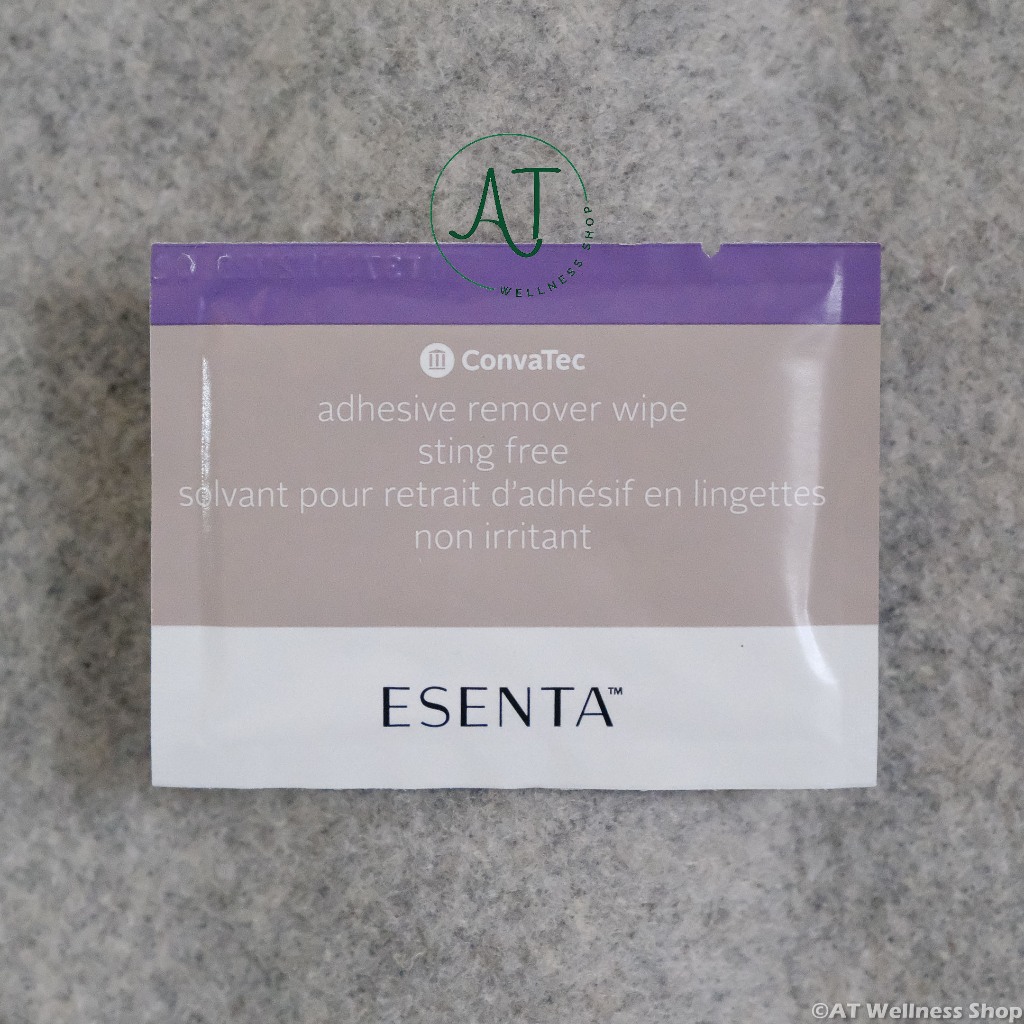 ESENTA Adhesive Remover Wipes แผ่นเช็ดกาว ไม่แสบผิว ไม่มีแอลกอฮอล์ ช่วยลอกเทปกาว (ราคาต่อ 1 แผ่น)(Price per 1 sachet)