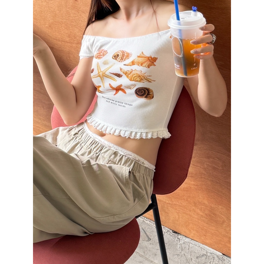 ใหม่! ปาดไหล่แขนชายลูกไม้