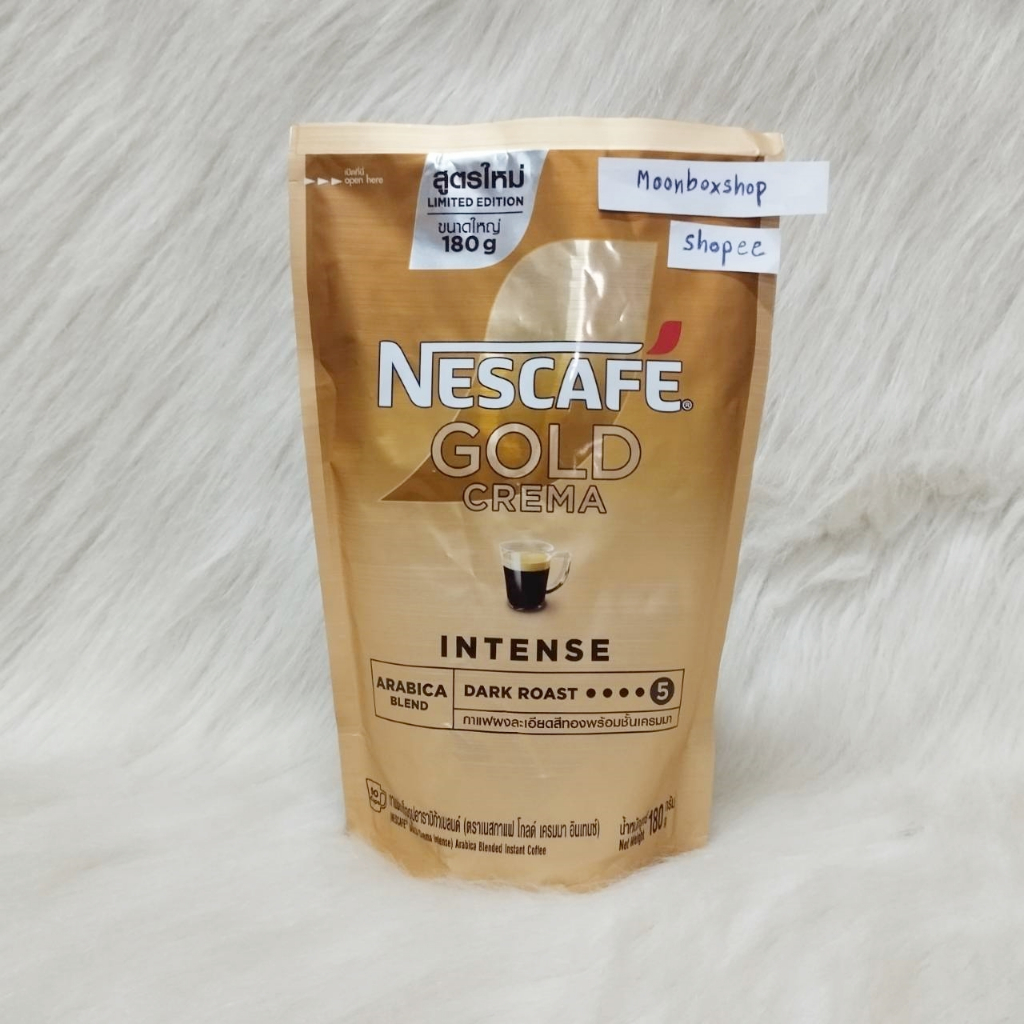 180g Nescafe Gold Crema Intense เนสกาแฟ โกลด์ เครมมา อินเทนซ์ 180 กรัม แบบถุง