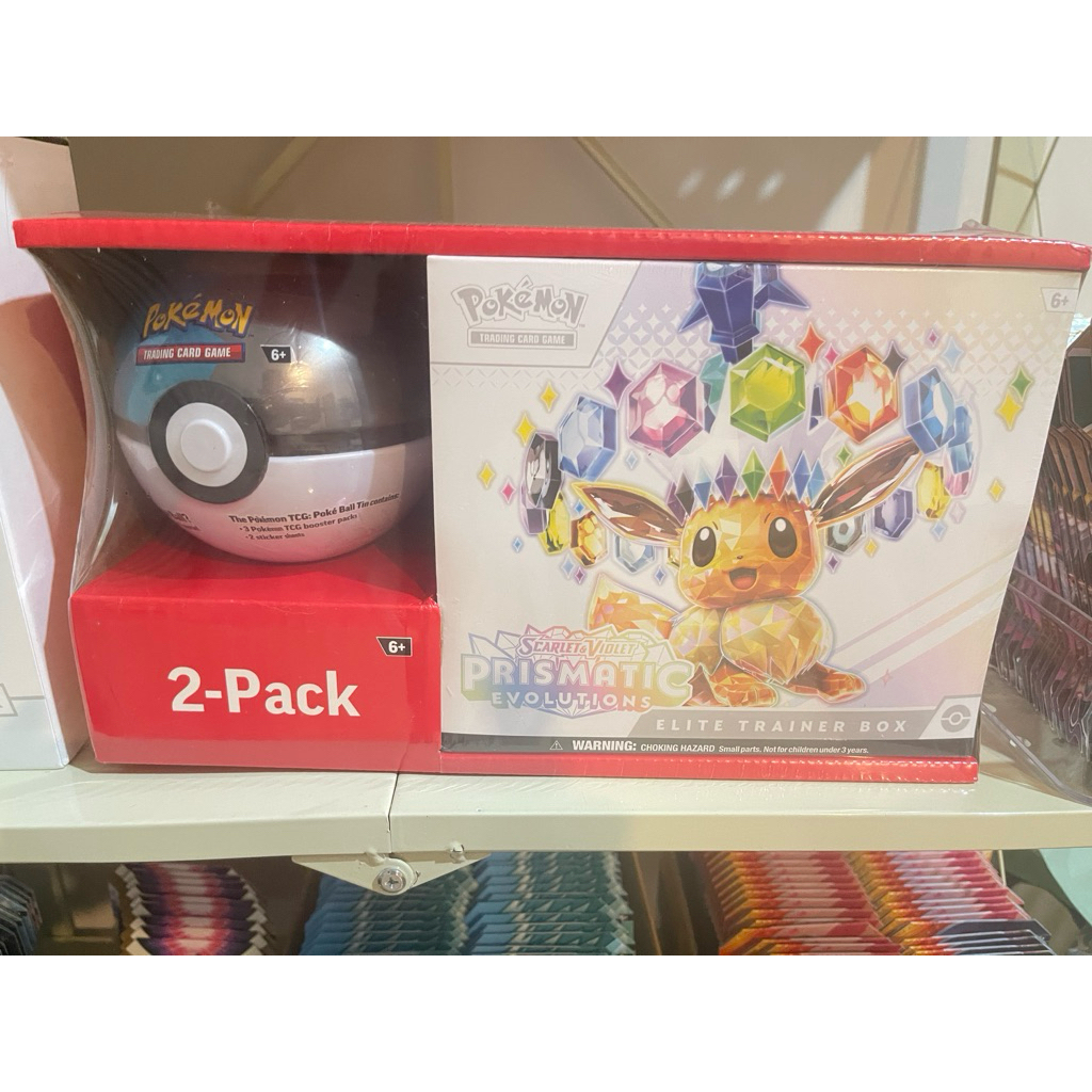 POKEMON PRISMATIC EVOLUTIONS ETB & POKEBALL SAMS CLUB BUNDLE