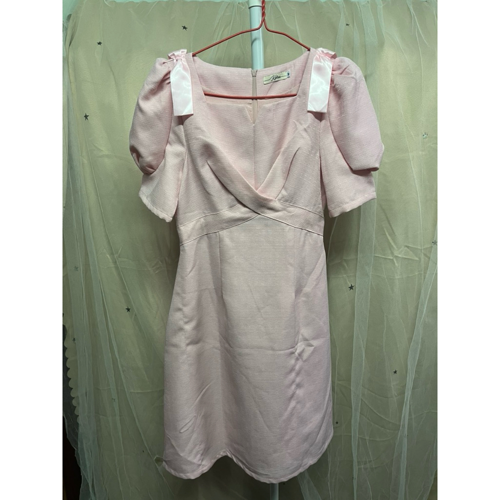 เดรส Kalisa brand ชมพูนม