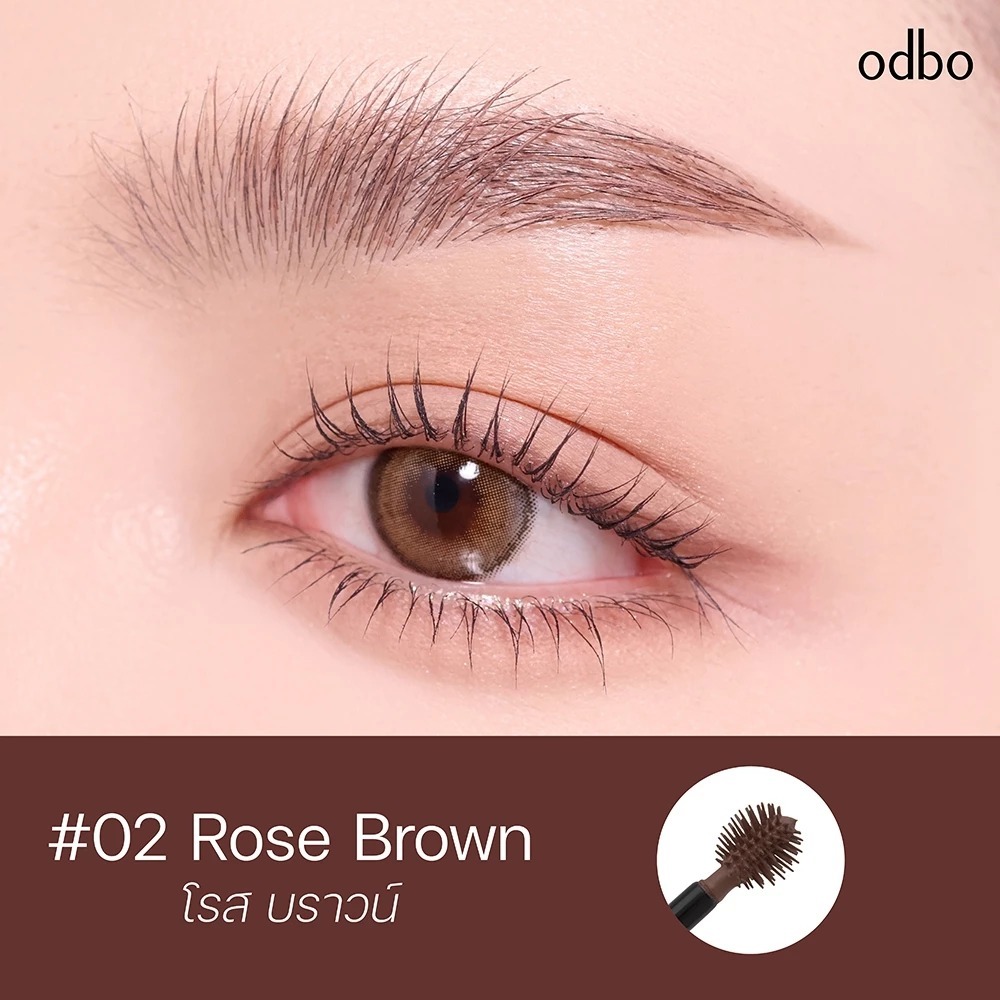 (OD7020) ODBO Airy Brow Mascara โอดีบีโอ มาสคาร่าปัดคิ้วเนื้อเจล สูตรกันน้ำ มาพร้อมแปรงปัดซิลิโคนรูปทรงกลม - รูปที่ 5