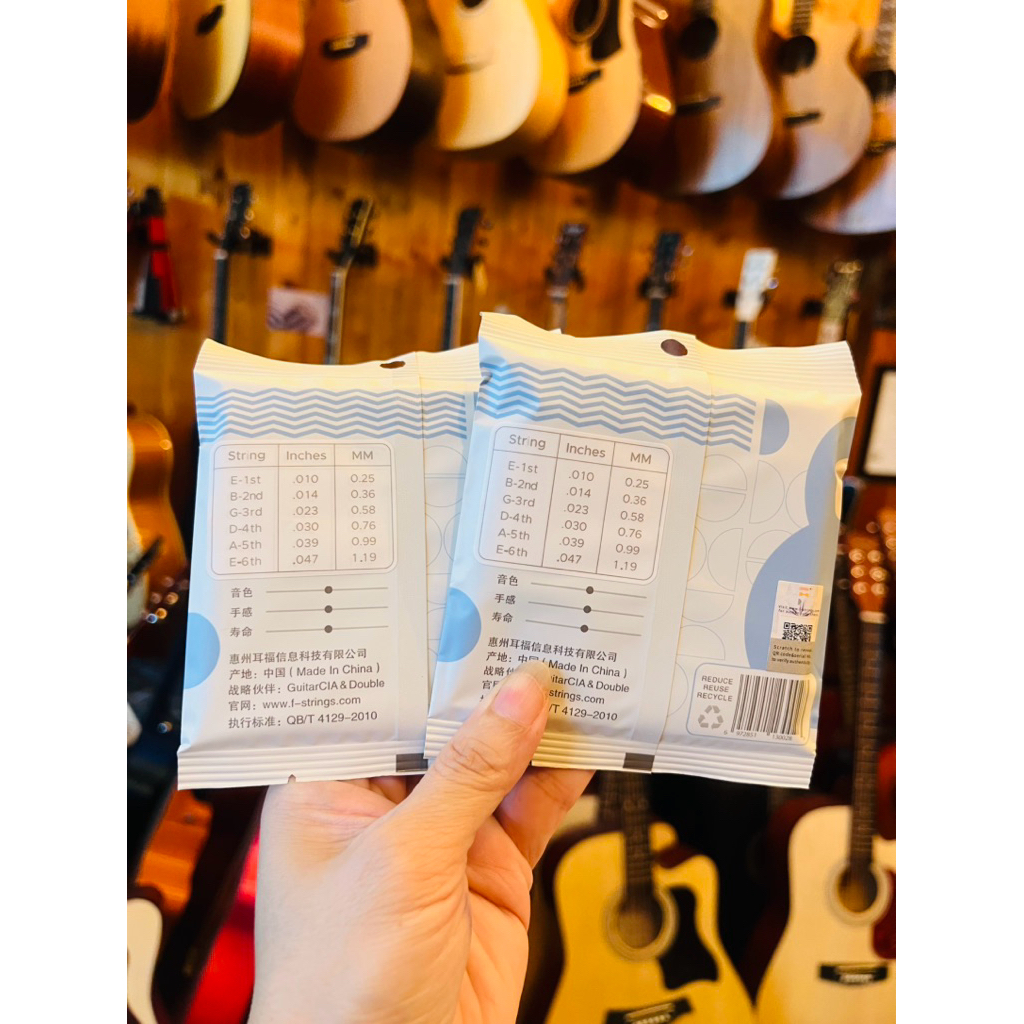 F-Strings สายกีตาร์โปร่ง👉🏿สายกีตาร์ไฟฟ้า เคลือบกันสนิม เกรด Premiumใช้งานได้นานกว่าสายธรรมดา 4เท่าในราคาเบาเบาคุณต้องลอง - รูปที่ 7