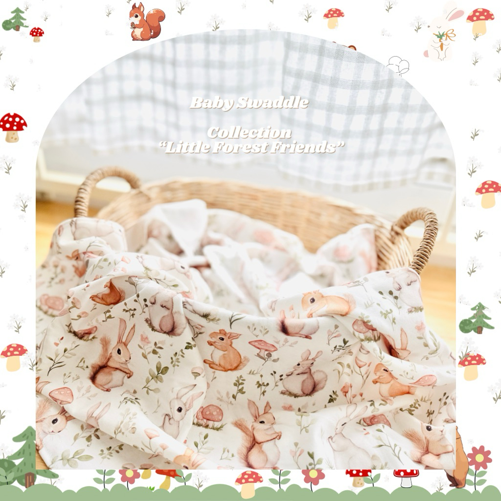 PUMPKIN PIEผ้าห่อตัวเด็ก+หมวกเด็ก ผ้าcotton100%