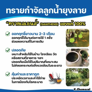 ทรายกำจัดยุง ทรายอะเบท ทรายกำจัดลูกน้ำ ยาพ่นยุง บรรจุ 1 ซอง 50กรัม (แพ๊ค 10 ซอง)