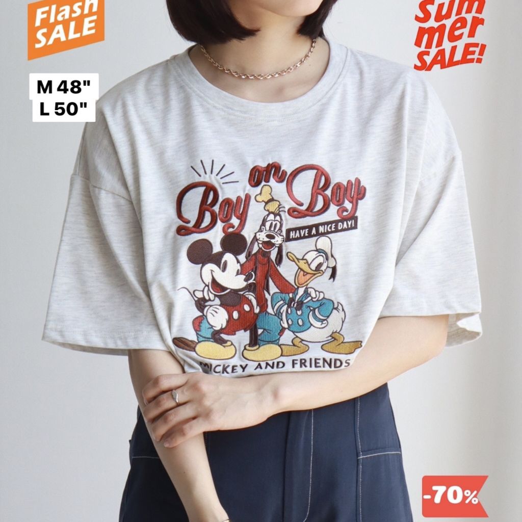 Mickey & friends Boy on Boy T shirt Sz.M 48