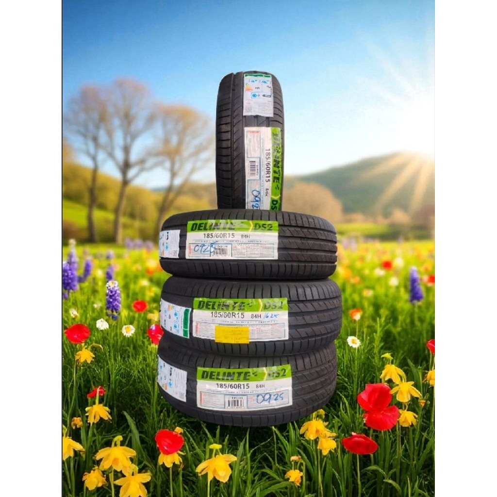 ยางรถยนต์185/60R15 DELINTE DS2ยางไทยคุณภาพดียางใหม่ปี2025(ราคารวม4ล้อ)