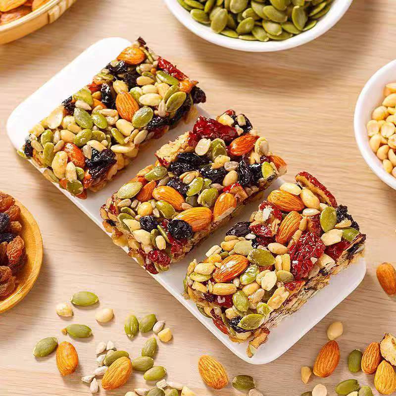 ธัญพืช 9 เซียน ธัญพืชอัดแท่ง ขนาด500กรัม ผลไม้แห้ง ขนมกินเล่น 9 เซียน