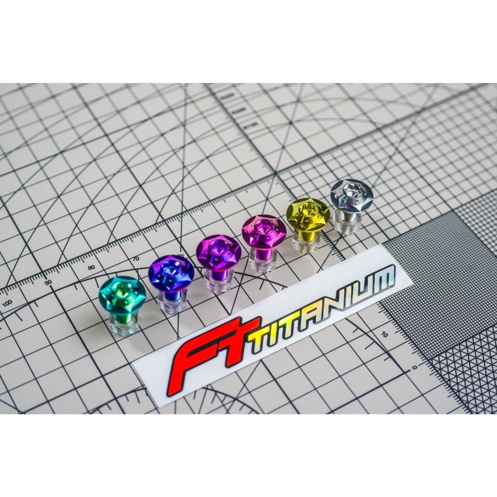 น็อตยึดบังโคลนหน้า Forza ซ้าย-ขวา ไทเทเนียมแท้  ( 1ชุด=2ตัว )