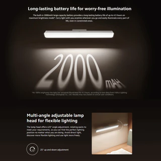 โคมไฟ Xiaomi Magnetic Reading Light Bar โคมไฟอ่านหนังสือ | ป้องกันแสงสีฟ้า RG0 | ปรับมุมแสงได้ | ฐานแม่เหล็ก