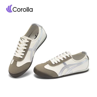 【ผลิตภัณฑ์ใหม】Corolla รองเท้าลำลองส้นแบนทันสมัยของผู้หญิง ย้อนยุคและสะดวกสบาย รองเท้าผ้าใบลำลอง กันน้ำและอเนกประสงค์