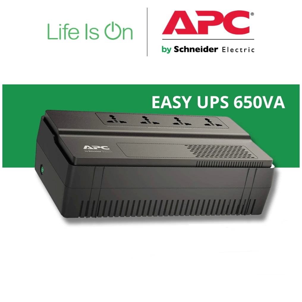 UPS (เครื่องสำรองไฟฟ้า) APC UPS EASY (BV650I-MST) (650VA/375W) เครื่องสำรองไฟ