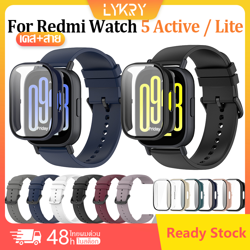 【เคส+สาย】For Xiaomi Redmi Watch 5 Active / Redmi Watch 5 Lite ฝาครอบกันชนฟิล์มป้องกันหน้าจอ สายกีฬา