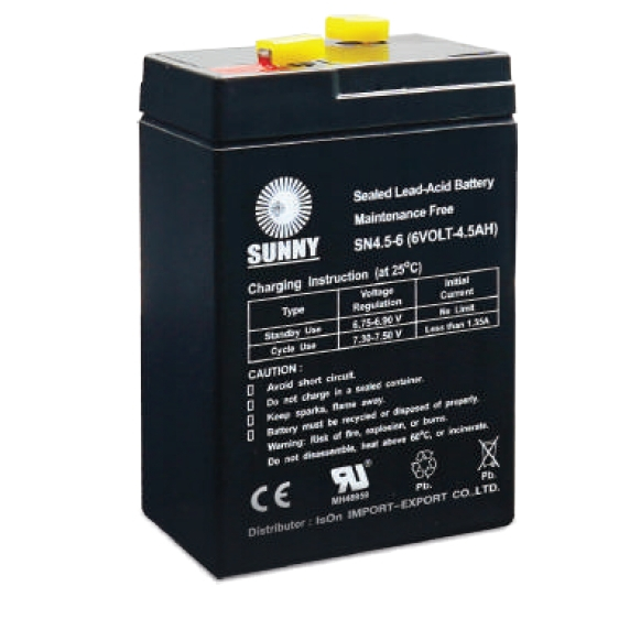 แบตเตอรี่แห้ง SN4.5-6 (6V-4.5Ah)