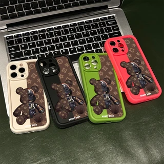 เคสโทรศัพท์ เคส Vivo Y17/Y12/Y15/Y11/Y12i Y17s/Y28 5G Y20/Y20i/Y20s Y16 การ์ตูนหมีรุนแรงกันกระแทก TPU เคสโทรศัพท์