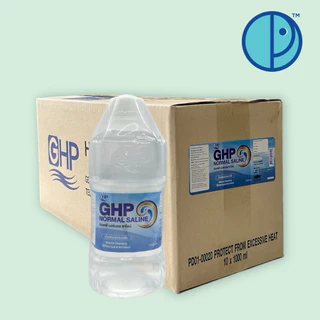 น้ำเกลือ จีเอชพี นอร์มอล ซาไลน์ GHP NORMAL SALINE ขวดดัมเบล (ขนาด 1,000 ml x 10 ขวด)
