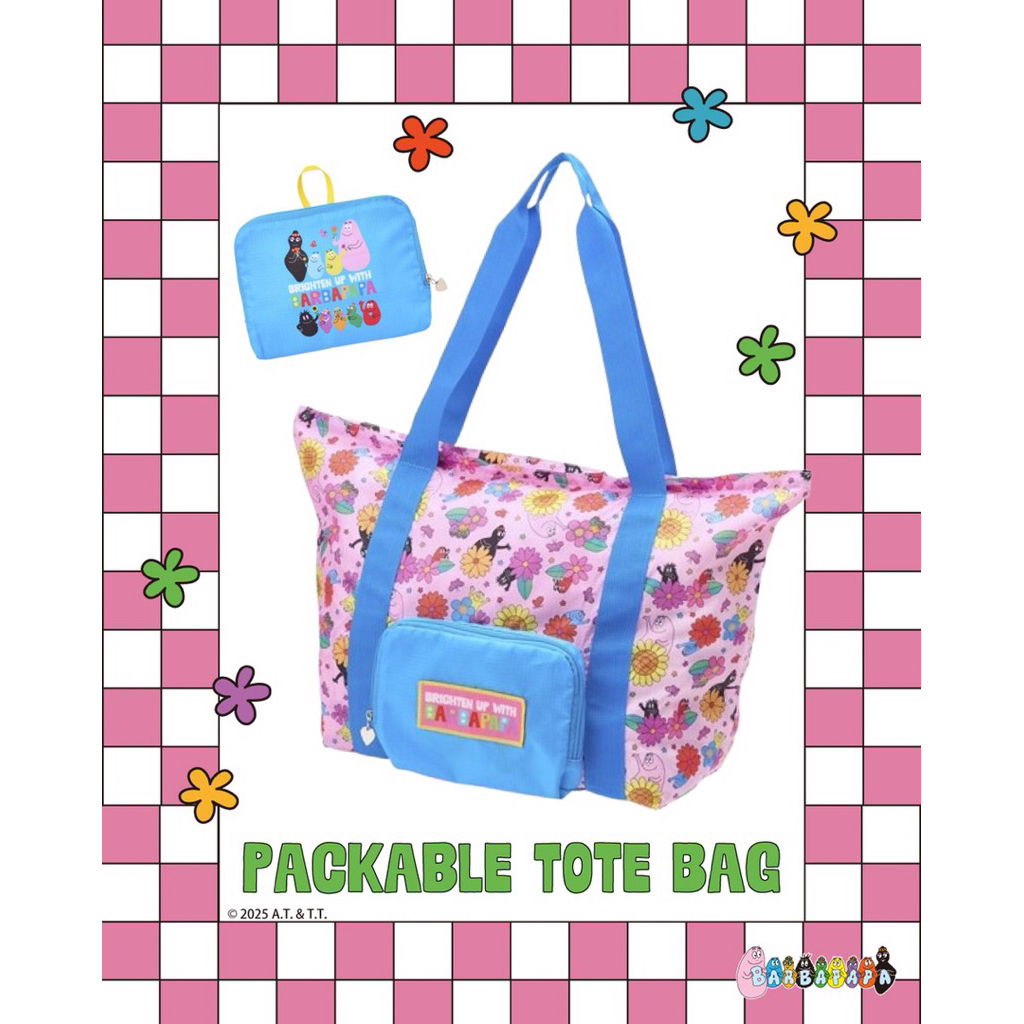 [พร้อมส่ง🇹🇭] กระเป๋าผ้าพับได้ BARBAPAPA バーバパパ Plaza Japan