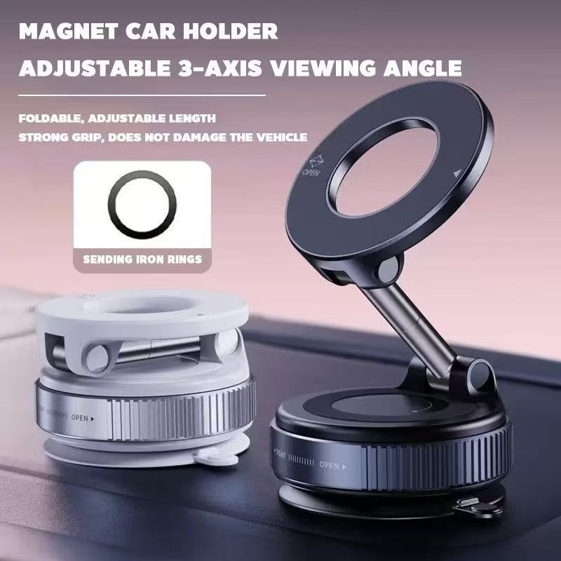 ใหม่ 2025 ขาตั้งแม่เหล็กเเบบสูญญากาศ K007 ที่วางโทรศัพท์ในรถยนต์ แบบพับได้ หมุนได้ แข็งแรง ทนทาน