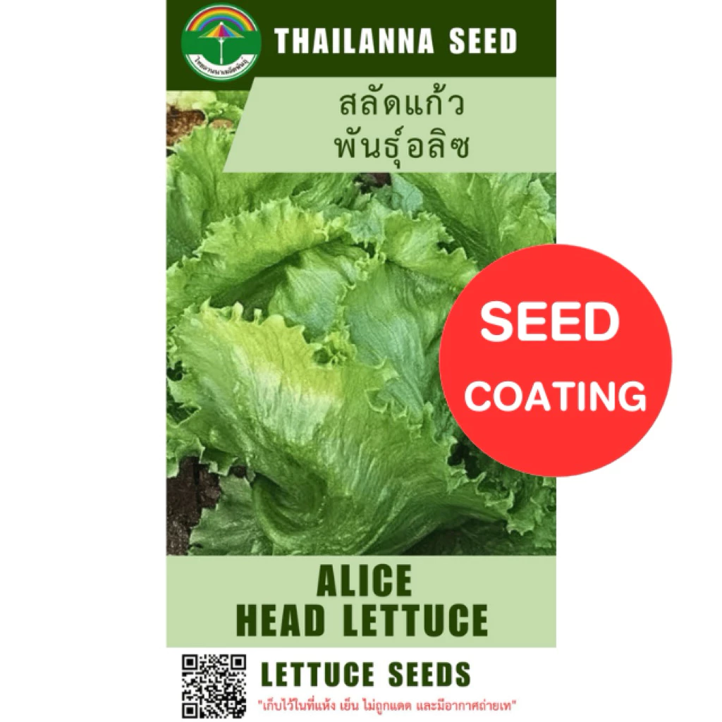 เมล็ดพันธุ์ผักสลัด สลัดแก้ว พันธุ์อลิซ ( ขนาด 0.5 กรัม ) ( เมล็ดเคลือบ ) รหัสสินค้า SSC 1025