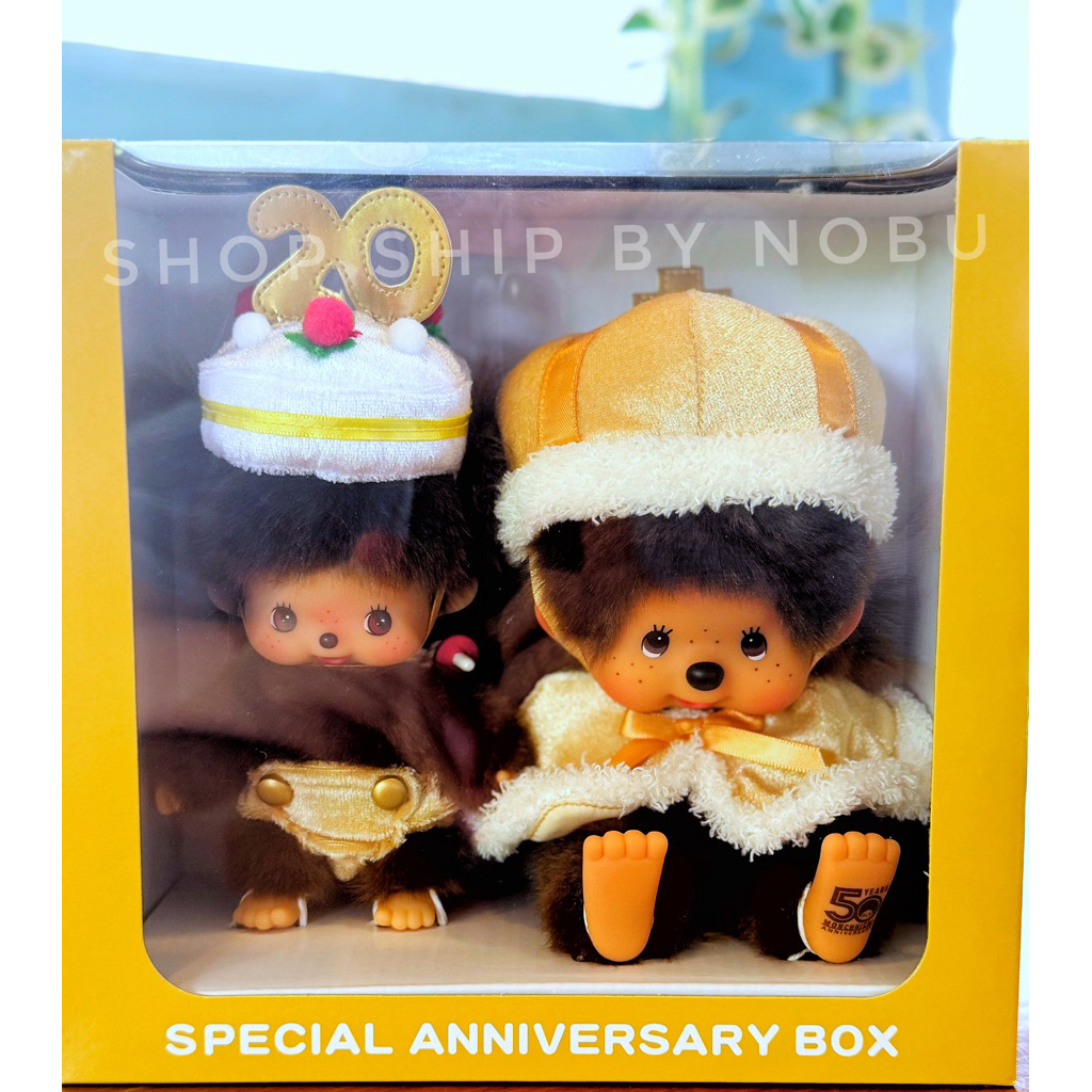 พร้อมส่ง monchhichi50th +Bebichhichi 20th special aniversary box นำเข้าจากญี่ปุ่น