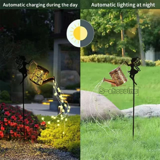 F31 miniโคมไฟกาน้ำ ไฟเหลือง Solar light 1LED แขวนหน้าบ้าน 60cm โคมไฟปักสนาม เพิ่มความสวยงาม