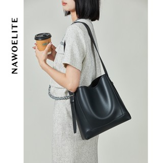 NAWOELITE Bucket Bag กระเป๋าถังหนังแท้คลาสสิก สำหรับผู้หญิง …