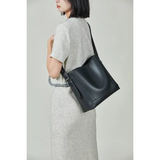 NAWOELITE Bucket Bag กระเป๋าถังหนังแท้คลาสสิก สำหรับผู้หญิง กระเป๋าสะพายไหล่ พร้อมสายสะพายปรับความยาวได้ กระเป๋า Crossbo
