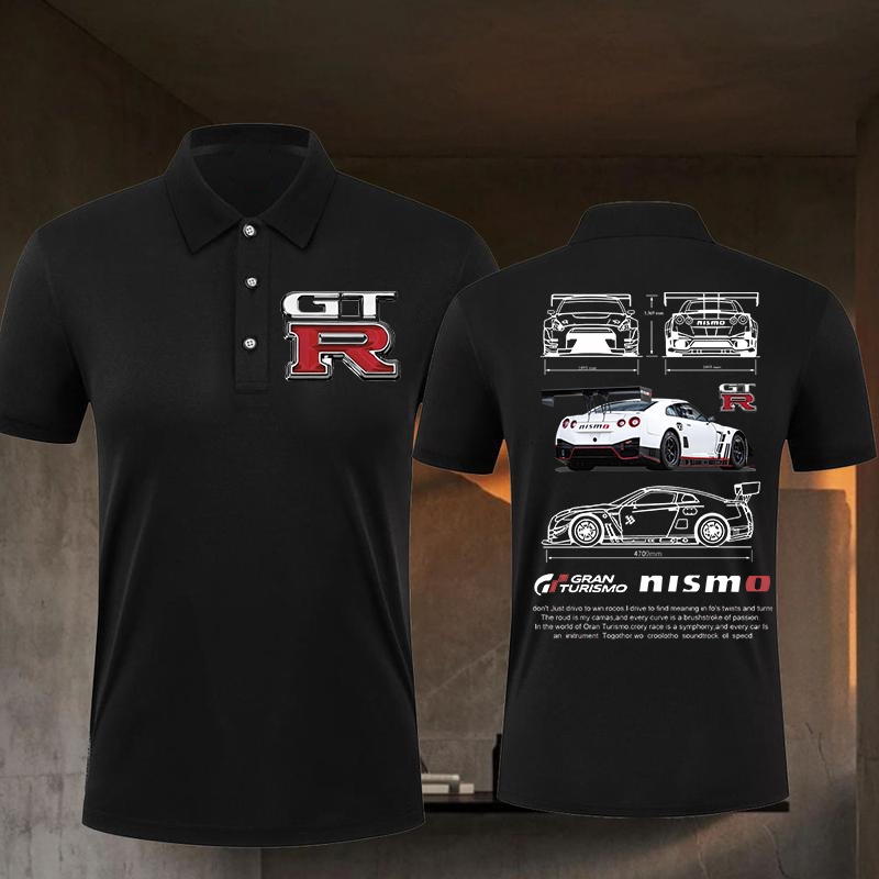 Polo Sports Nissan GTR Nissan Polo Shirt GTR Nismo เสื้อโปโลแฟชั่น เสื้อลำลอง เหมาะสำหรับทั้งชายและหญิง