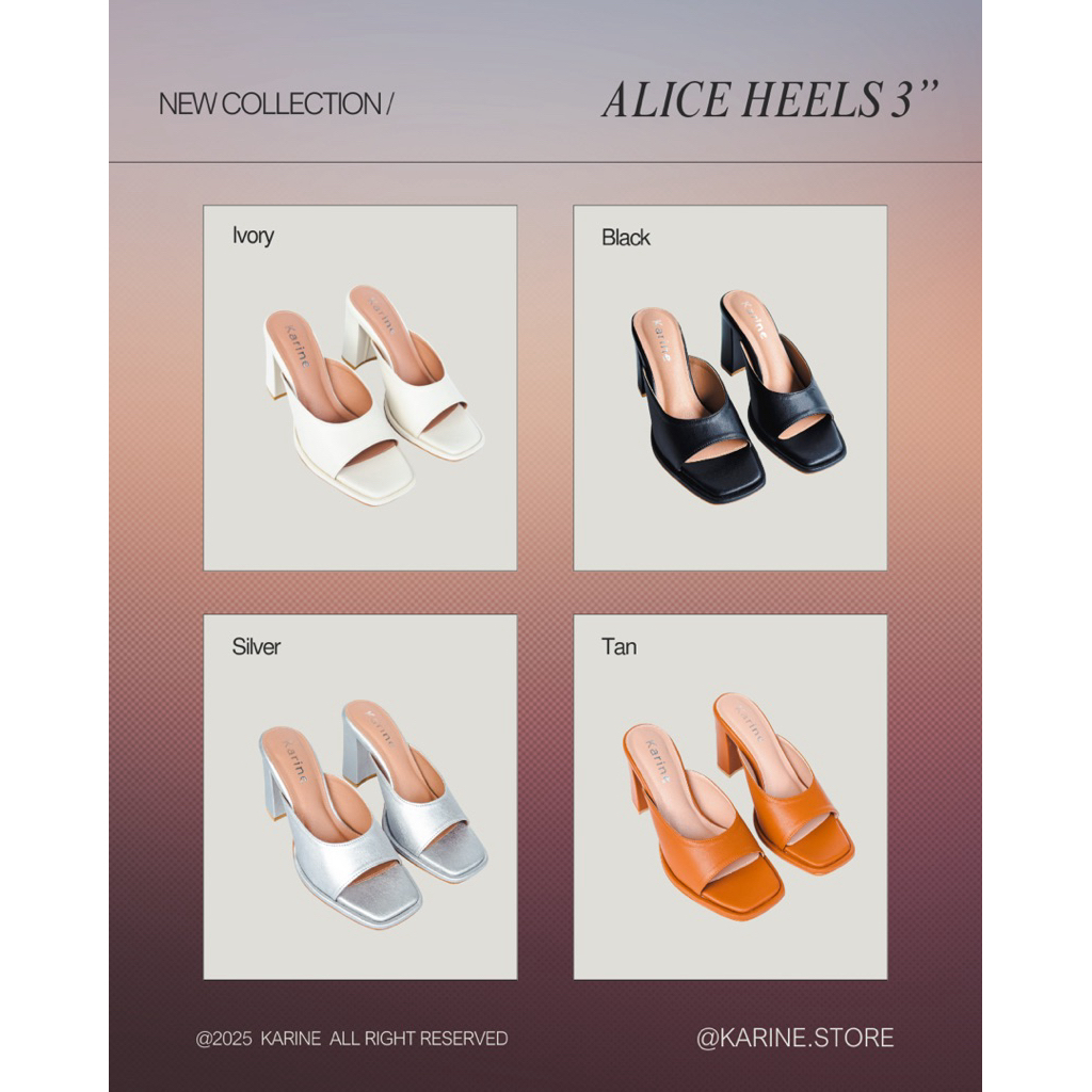 รุ่นใหม่ KARINE “Alice Heels” รองเท้าส้นสูง 3 นิ้ว (เหมาะสำหรับใส่ไปทำงาน ใส่ออกงาน)