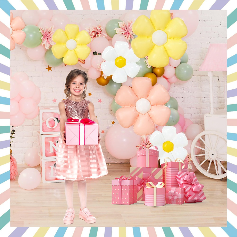 Big Party ลูกโป่งดอกเดซี่ 5 สี Matte balloons สีมาการอง Daisy ใช้ตกแต่งปาร์ตี้วันเกิด และของขวัญสำหรับวันวาเลนไทน์ ราคา ถูกที่สุด ดีลบีเคเค แกลเลอรีภาพที่ 3